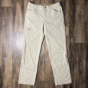 Patagonia Quandary Pants Womens Size 10 El Cap Khaki Roll Up UPF 50+ Lightweight